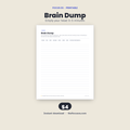 Brain Dump printable planner page