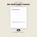 No-Guilt Habit Tracker printable planner page