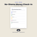 The No-Shame Money Check-In printable planner page