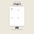 Triage It printable planner page