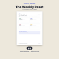 The Weekly Reset printable planner page